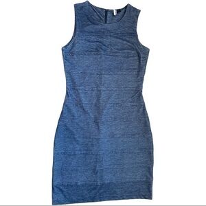 Forever size 8 dress blue super soft tiered blue Jean look, zips in the back